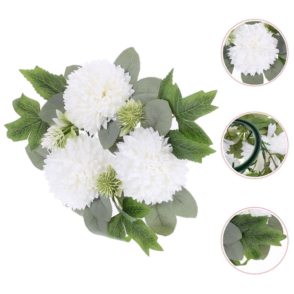 DEEPCRAFF Versatile White Candle Ring Decor for Hanging Wreaths and Desktop Centerpieces