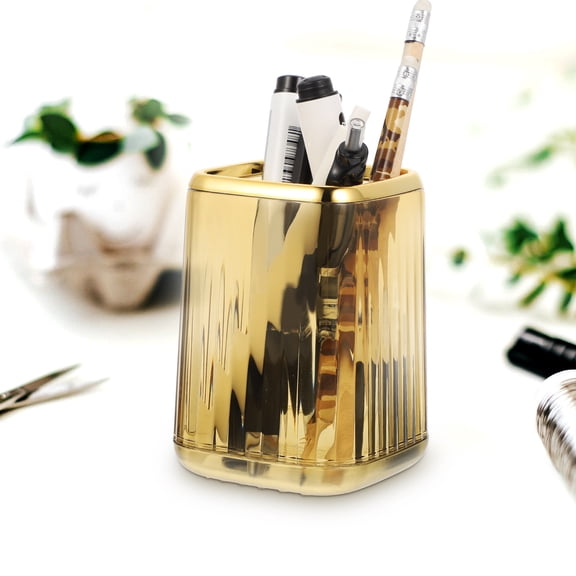 UPGRATOR Makeup Brush Holder Cylinder, 1 Piece ABS Storage Organizer, 11.8 x 3.3 x 3.3 Inches