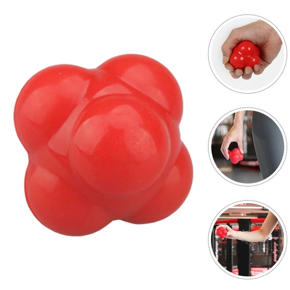 UPGRATOR 1Pcs Red Reaction Ball for Fitness and Footwork Improvement 2.67X2.67X2.67In