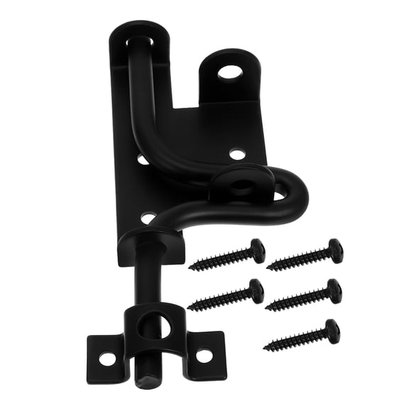 UPGRATOR 1Set Black Outdoor Fence Gate Hardware Slide Bolt Latch Heavy Duty Farm Gate Lock