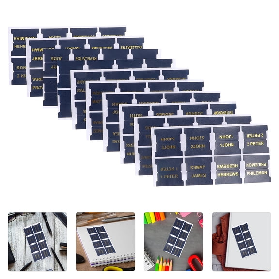UPGRATOR 1Set Blank Bible Tabs Dark Blue for Study Bible DIY and Smooth Page Marking