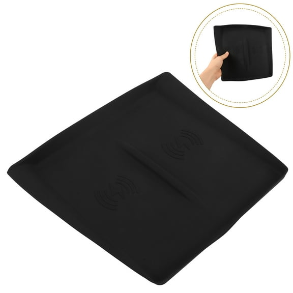 UPGRATOR 1Set Car Door Kick Mat Black Silicone for Car Interior Protection with Simple and Delicate Design