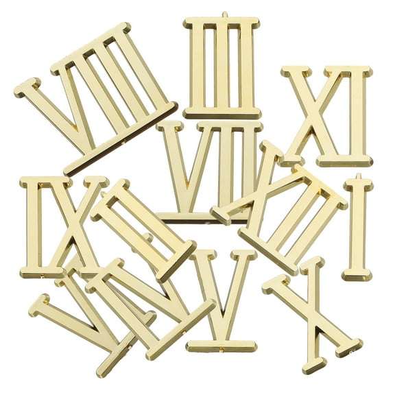 UPGRATOR 1Set DIY Clock Making Kit Golden Electroplated Clock Hands and Numbers for Home Decoration