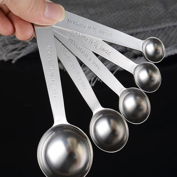 UPGRATOR 1Set Measuring Spoon Set Stainless Steel Rustproof for Kitchen Baking Use