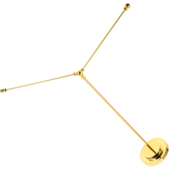 UPGRATOR 1Set Metal Golden Flag Display Flag Pole for Table Decor with Double Layer Base Design