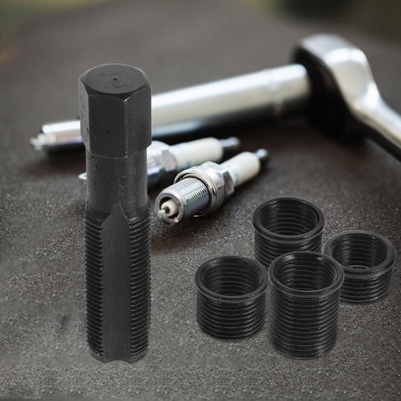 UPGRATOR 1Set Metal Spark Plug Thread Repair Kit Practical Spark Plug Re-Thread Tool for Vehicles