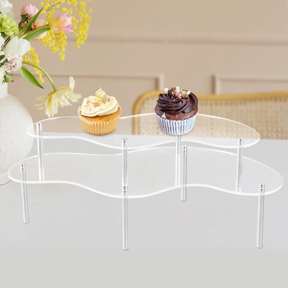 UPGRATOR 1Set Modern Acrylic Cake Holder Stand for Wedding Reception and Party Use