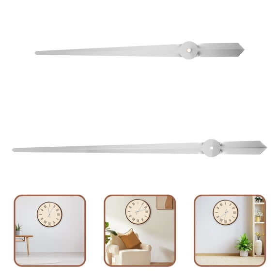 UPGRATOR 1Set Plated Silver DIY Clock Hands Set with Elegant High Gloss Plating for Custom Clock Projects