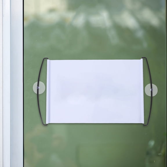 UPGRATOR 1Set Portable White Retractable Banner for Cheer and Graduation with Easy Pull Up Design