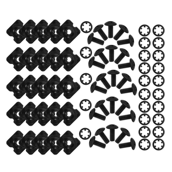 UPGRATOR 1Set Quick Assembly Black Metal Screws for Football Backplate Secure Mounting and Impact Resistance