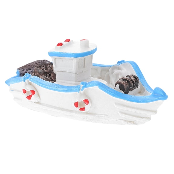 UPGRATOR 1Set Resin Boat Decor Mini Boat Model for Creating a Atmosphere in Your Home 8.50X3.50X3.50CM