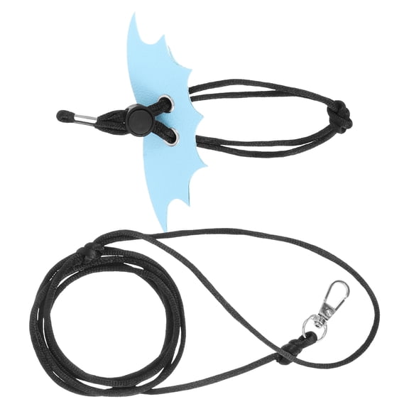 UPGRATOR 1Set Sky Blue Adjustable Bearded Dragon Leash with Bat Wing Harness for Reptile Outdoor Training and Walks