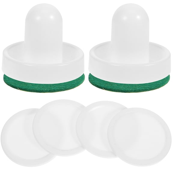 UPGRATOR 1Set Smooth White Ice Hockey Pusher for Fast Action Table Hockey Game and Replacements