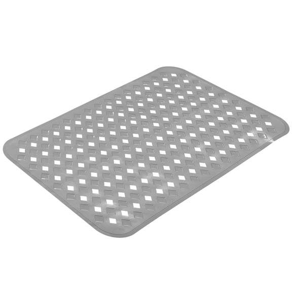 UPGRATOR 1Set Tpe Grey Rectangular Kitchen Mat for Dishes Drying in Restaurants 27.6x15.6in
