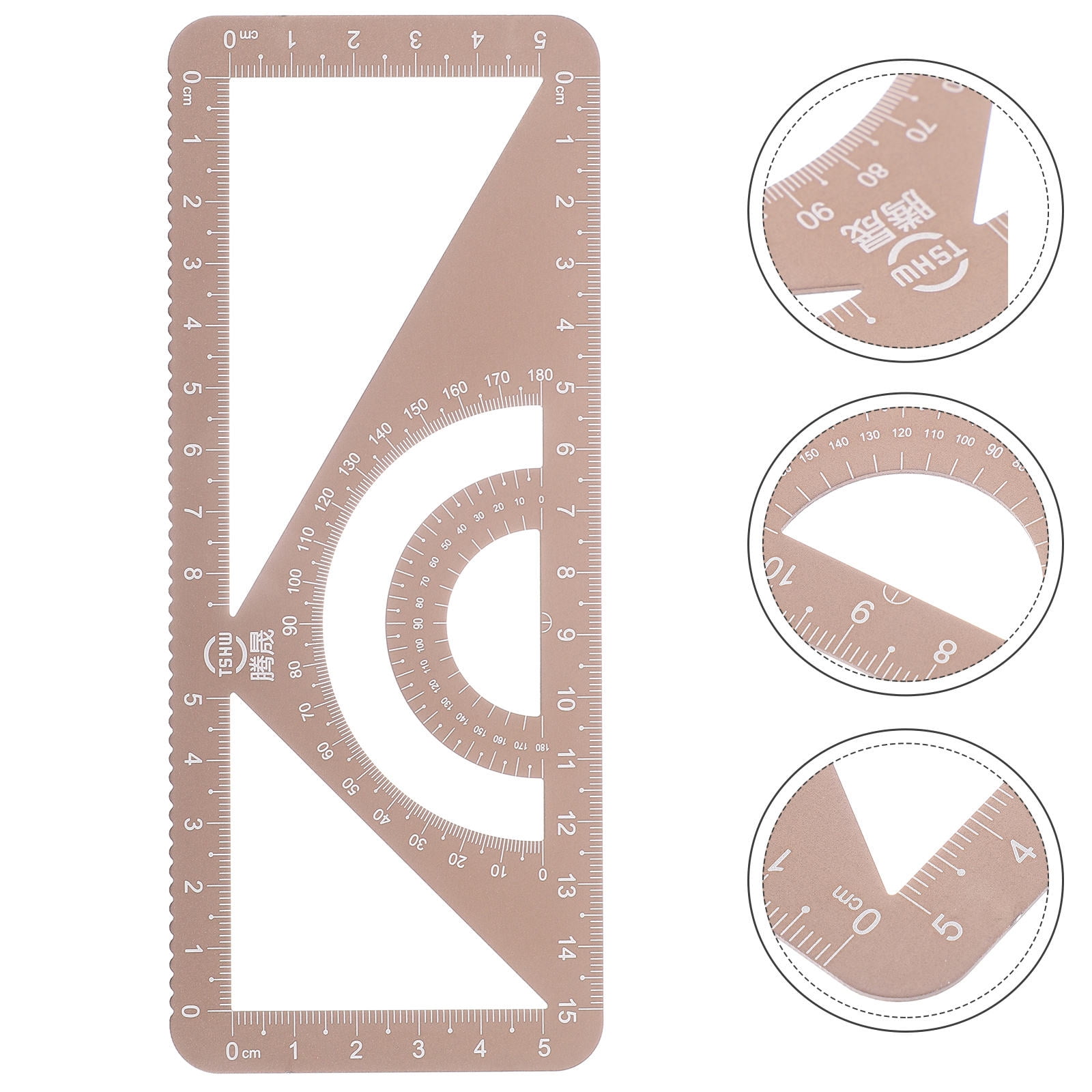 UPGRATOR 1Set Universal Multifunctional Ruler Metal Architect Ruler for ...