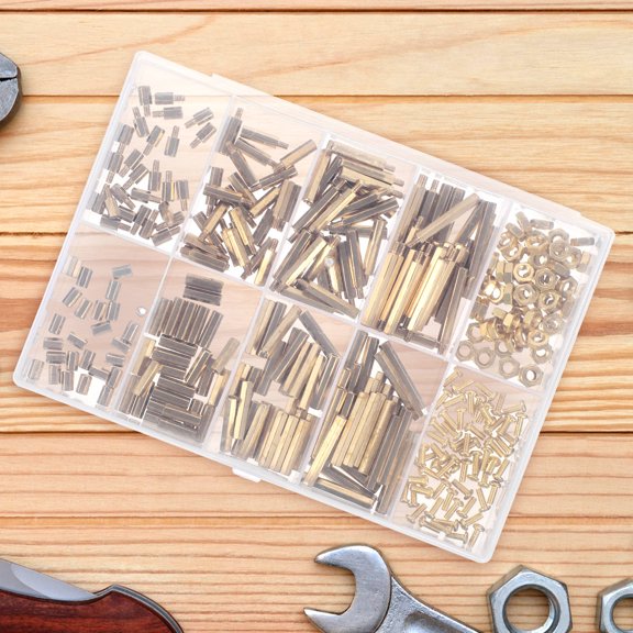 UPGRATOR 1Set Wear Resistant Golden Copper Standoff Screws Packed in Plastic Box for Computer