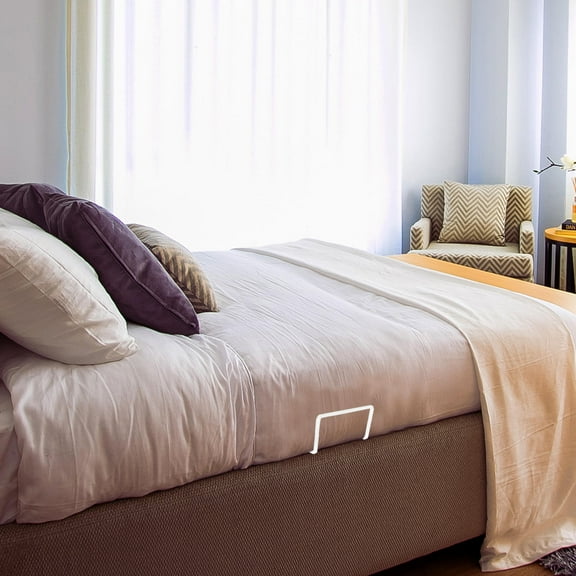 UPGRATOR 1Set White Mattress Fasteners Non Slip Grippers for Bed Frame and Bedding