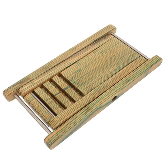 UPGRATOR Fold Step Stool Guitar Footrest Portable Wood Green 1Set