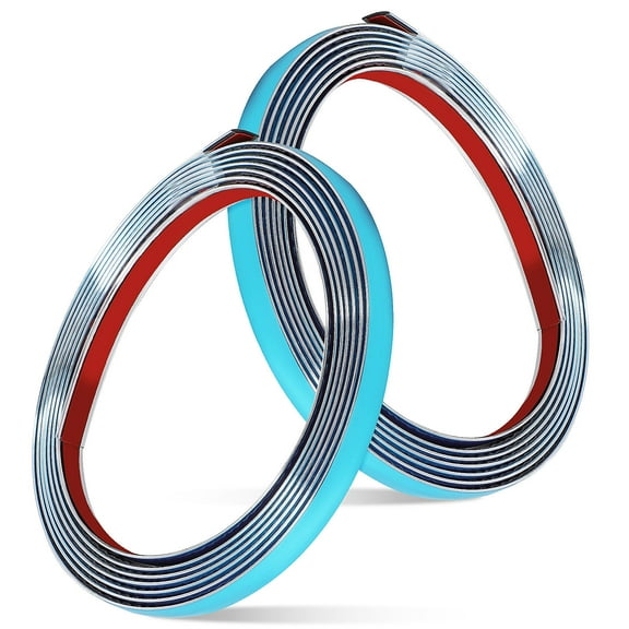UPGRATOR 2 Rolls Exterior Molding Trim Car Trim Strip Silver PVC For Daily Use