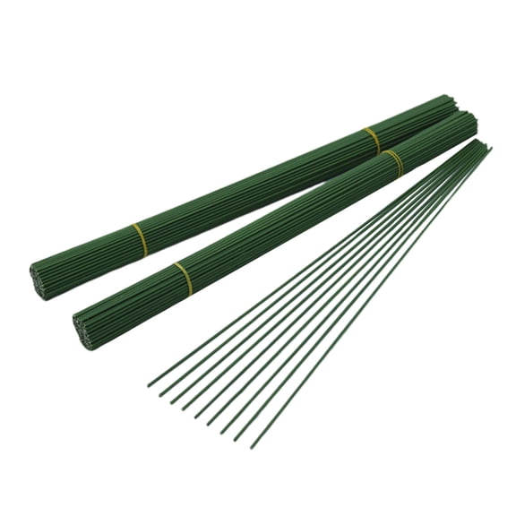 UPGRATOR 200Pcs Artificial Flower Rod Green Iron Wire Handmade Floral Branch for Creative Decoration