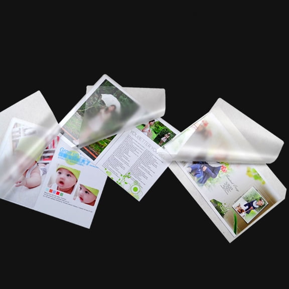 UPGRATOR 200Pcs Photo Sealing Laminating Sheets White Waterproof Protective Film for Photo and Document Use