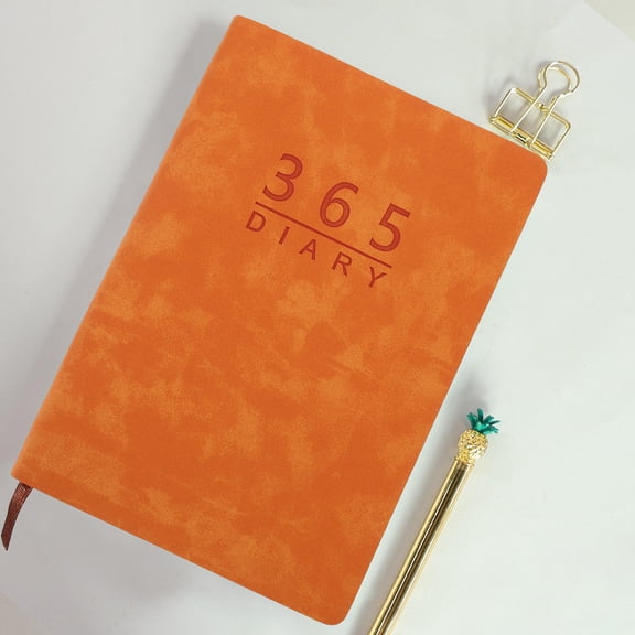 UPGRATOR 2023 Daily Planner Appointment Book in Orange - Stylish, Lightweight Paper Organizer for Scheduling