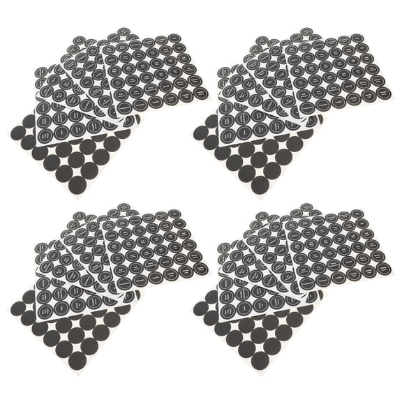 UPGRATOR 20Pcs Black Kitchen Label Sticker for Spice Jar Marking and Classification