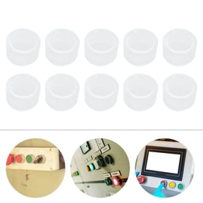 UPGRATOR White Plastic Push Button Protector Waterproof Dustproof for Home 20Pcs