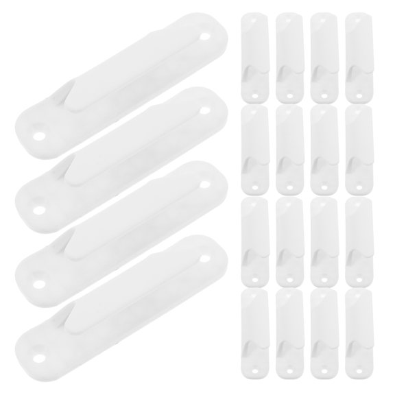 UPGRATOR 20Pcs Plastic Window Screen Pull Handles White for Furniture and Sliding Door Replacement