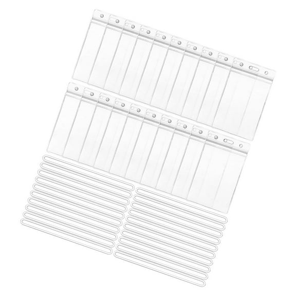 UPGRATOR 20Pcs Transparent Badge Sleeves Anti-Scratch Sealed Protection for Men