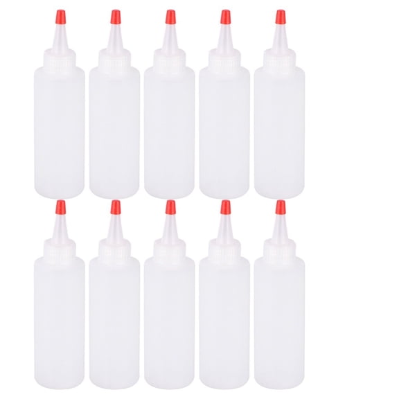 UPGRATOR 20pcs Hot Sauce Bottles for BBQ Red Food Grade Plastic Dispensing Use