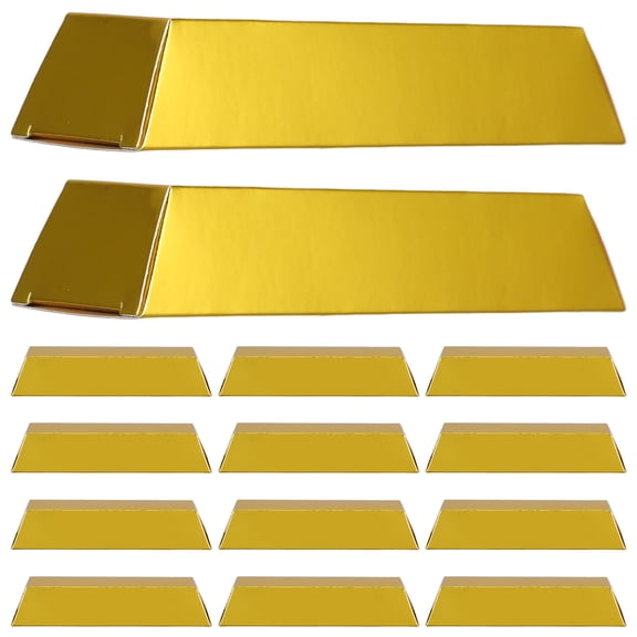 UPGRATOR 24Pcs Foldable Plated Gold Candy Boxes Paper Storage for Chocolate and Small Items