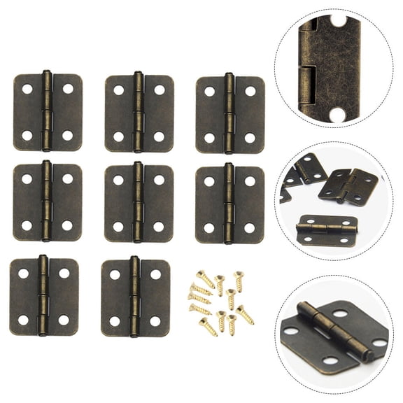 UPGRATOR 250Pcs Automatic Dark Brown Fillet Iron Hinges for Jewelry Box Accessories with Smooth Closing