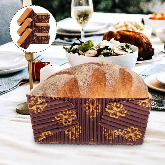 UPGRATOR 25Pcs Multi Color Paper Bread Loaf Pans for Kitchen Use Grease Proof Cups