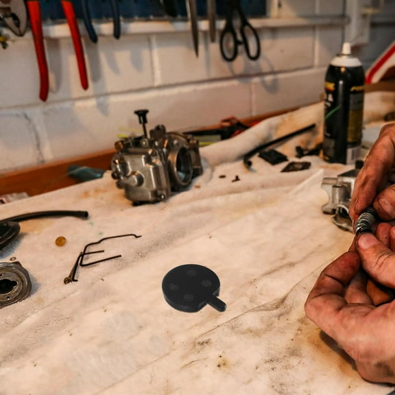 UPGRATOR 2Pairs Resin Semimetal Brake Pads for Mountain Bike Cycling Disc Shape 9.8X7.9X0.2In