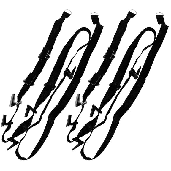 UPGRATOR 2Pcs Adjustable Over Door Hanger Straps Black for Storage Compact Lightweight Organizer