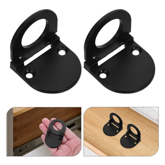 UPGRATOR 2Pcs Aluminum Alloy Brushed Flush Pull Handles for Kitchen Cabinets