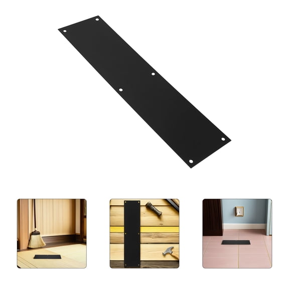 UPGRATOR 2Pcs Black Stainless Steel Door Kick Plates for Exterior Doors Protective Metal Door Plates