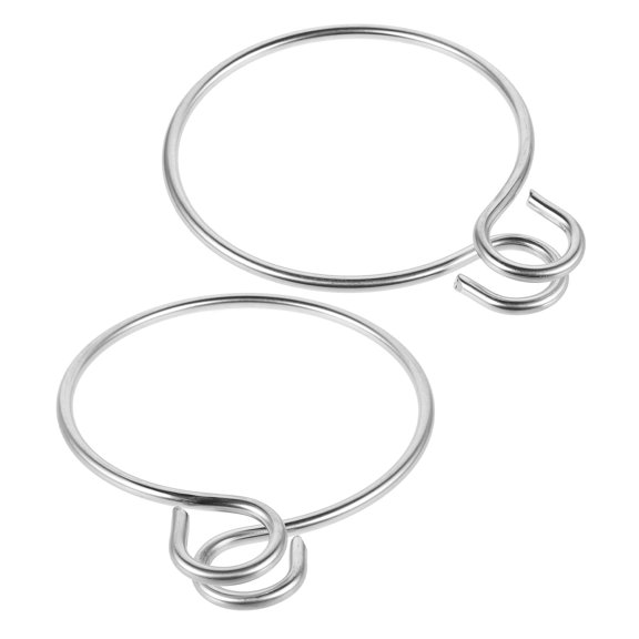 UPGRATOR 2Pcs Boat Anchor Retrieval Ring Stainless Steel Marine Anchor Lift System Plated Silver