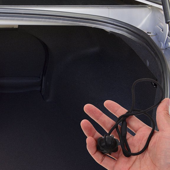 UPGRATOR 2Pcs Car Rear Parcel Shelf String Black Plastic Trunk Cover Strap Durable and Strong