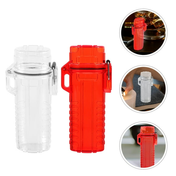 UPGRATOR 2Pcs Clear Plastic Lighter Case Cover Holder Waterproof Protection for Daily Use 8.60X4.20X2.20in