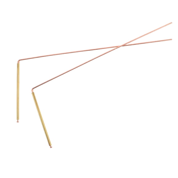 UPGRATOR 2Pcs Copper Dowsing Rod Dual Tone Finish For Water Detection And Treasure Hunting 12.18X4.91X0.20in