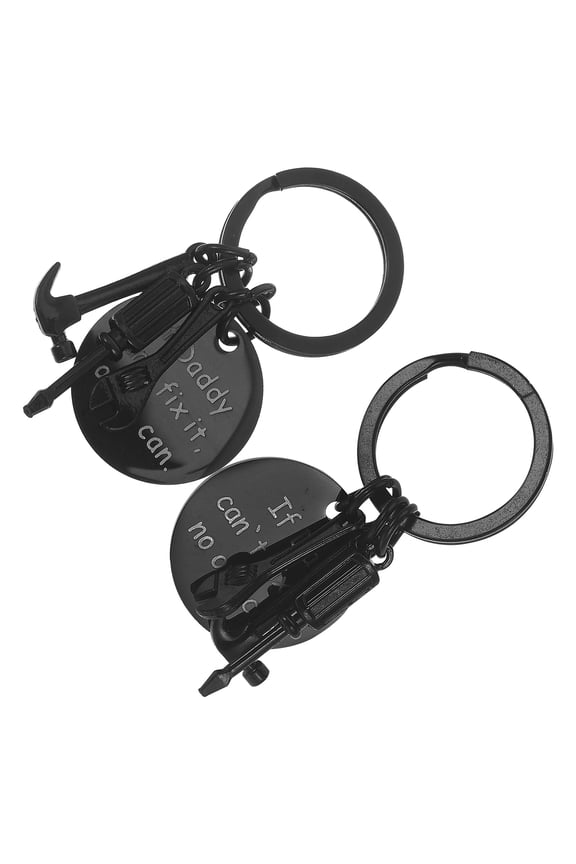 2-Pack Father's Day Wrench-Shaped Key Chains Durable Keyrings for Dad Everyday Use