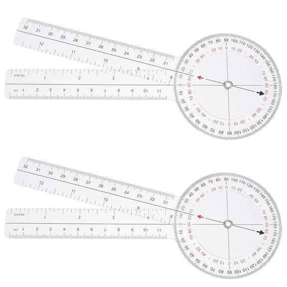 UPGRATOR 2-Pack Flexible Transparent Angle Protractor Ruler for Accurate Measuring, Painting, Drafting, and Design Projects