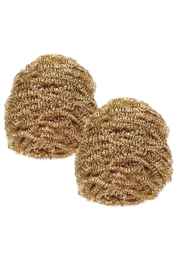 2Pcs Golden Soldering Tip Cleaner Kit for Wire Cleaning Balls 2.36X2.36X1.97in
