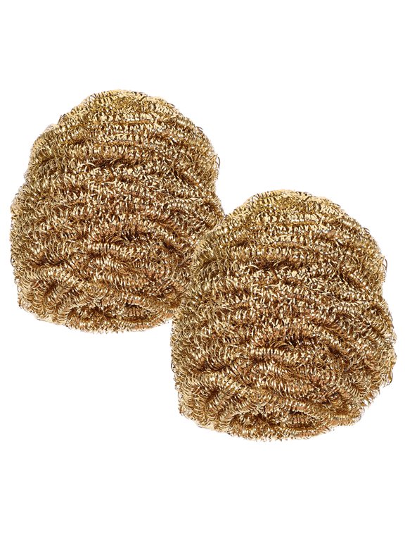 2Pcs Golden Soldering Tip Cleaner Kit for Wire Cleaning Balls 2.36X2.36X1.97in