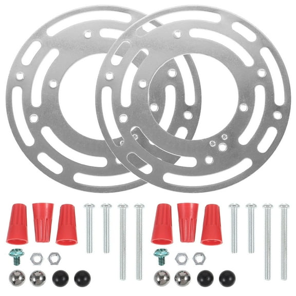 UPGRATOR 2Pcs Light Mount Brackets Round Silver Stainless Steel for Kitchen Wall Lights Home