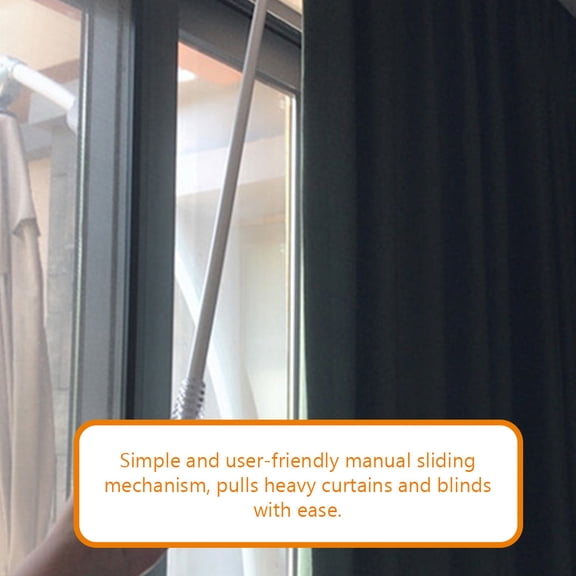 UPGRATOR 2Pcs Curtain Pull Rod for Drapes with Sturdy Compression Resistant Construction Assorted Colors