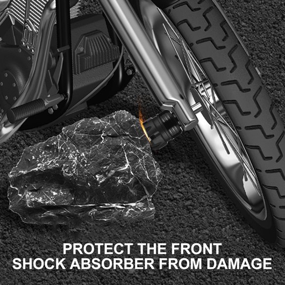 UPGRATOR 2Pcs Motorbike Front Fork Cup Crash Protector Anti Collision Black Aluminum Alloy