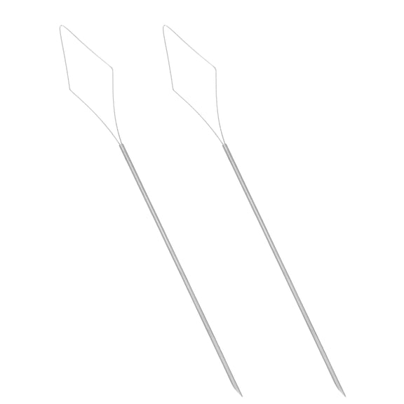 UPGRATOR 2Pcs Needle for Dreadlocks for Hairdressers Silver Stainless Steel